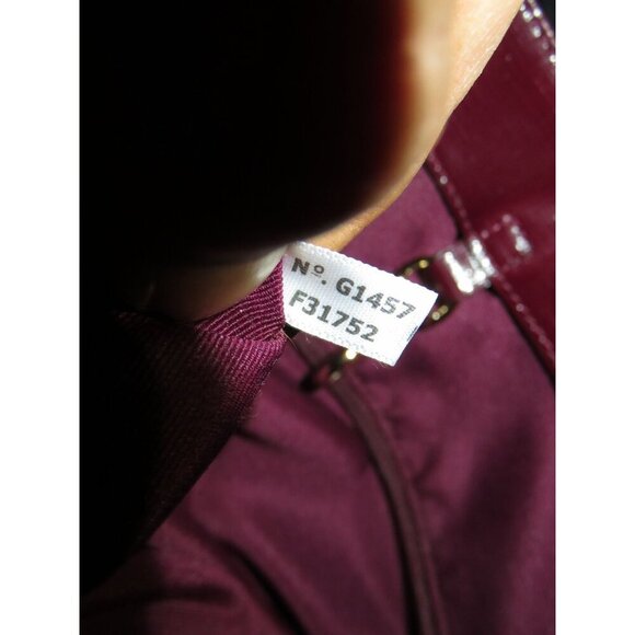 Coach 2014 Peyton Oxblood Saffiano Leather Chain Tote with expandable sides - Picture 9 of 14